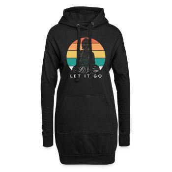 Buddha - Hoodie-Kleid - Schwarz - Vorne