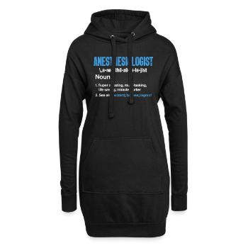 anesthésiste - Sweat-shirt à capuche long Femme - noir - Devant