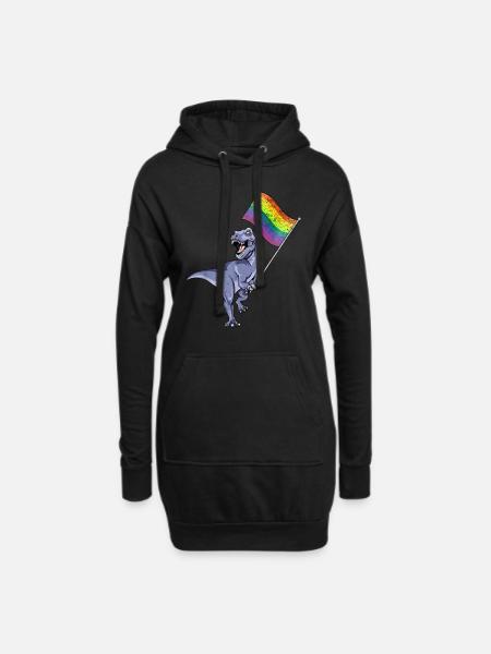 Gay Pride Geschenk - Hoodie-Kleid - Schwarz