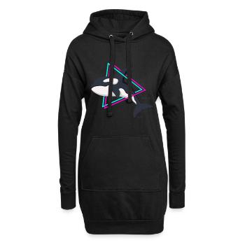 Killerwal - Hoodie-Kleid - Schwarz - Vorne