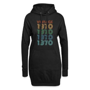 50ème anniversaire 50 ans 1970 cadeau d'anniversaire - Sweat-shirt à capuche long Femme - noir - Devant