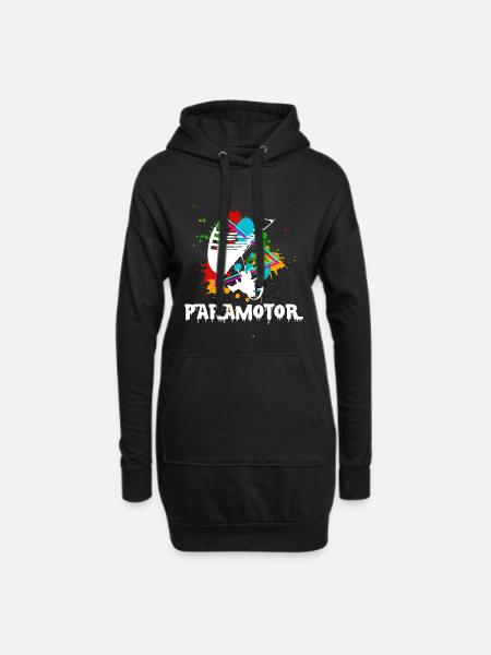 paramoteur - Sweat-shirt à capuche long Femme - noir