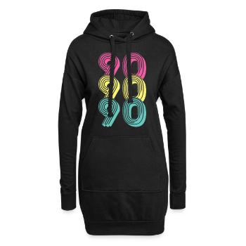 Cadeau des années 90 - Sweat-shirt à capuche long Femme - noir - Devant