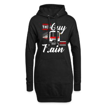 Train trains train modèle - Sweat-shirt à capuche long Femme - noir - Devant