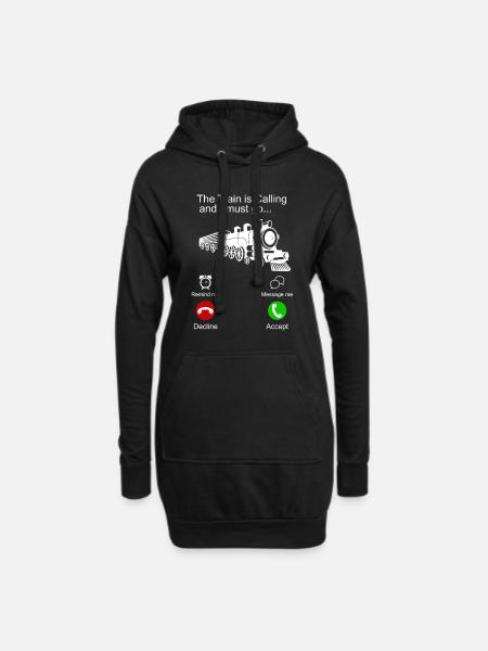 Train trains train modèle - Sweat-shirt à capuche long Femme - noir
