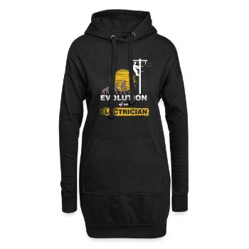 Elektrische Elektrizität Handwerker Verkabelung Lineman - Hoodie-Kleid - Schwarz - Vorne