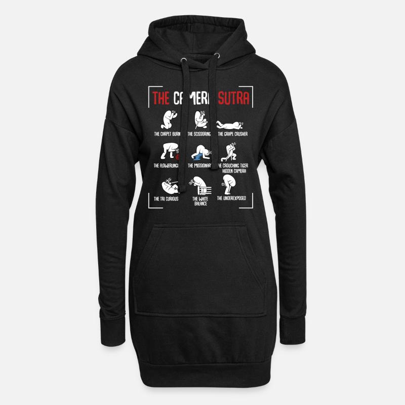 Fotograf - Hoodie-Kleid - Schwarz