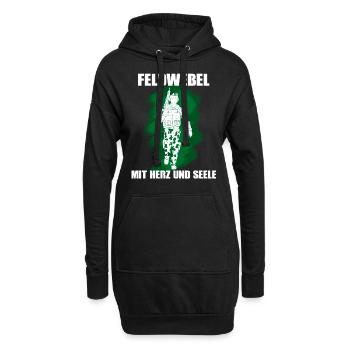 Feldwebel Mit Herz Und Seele Bundeswehr Soldat - Hoodie-Kleid - Schwarz - Vorne