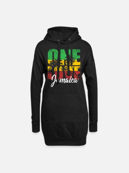 Jamaika - Hoodie-Kleid - Schwarz