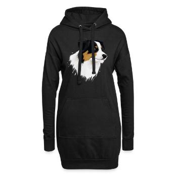 AUSTRALIAN SHEPHERD - Hoodie-Kleid - Schwarz - Vorne