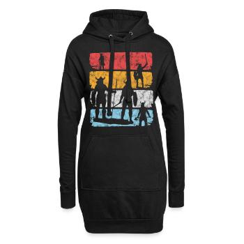 Viking Viking Vikings - Sweat-shirt à capuche long Femme - noir - Devant