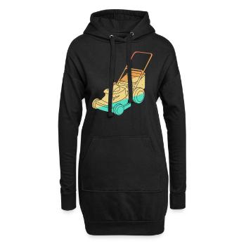 Tondeuse à gazon Tondeuse vintage retro - Sweat-shirt à capuche long Femme - noir - Devant