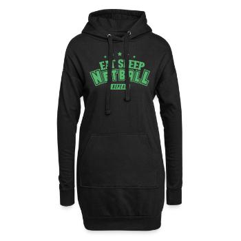 Netzball - Hoodie-Kleid - Schwarz - Vorne