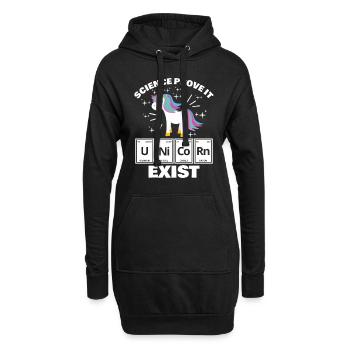 chimie - Sweat-shirt à capuche long Femme - noir - Devant