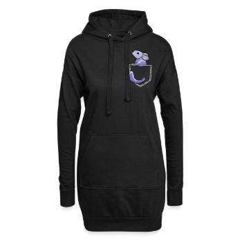 Chinchilla Chinchillin Ratte Faul Nagetier - Hoodie-Kleid - Schwarz - Vorne