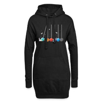 Système solaire de fusée pendule astronaute - Sweat-shirt à capuche long Femme - noir - Devant
