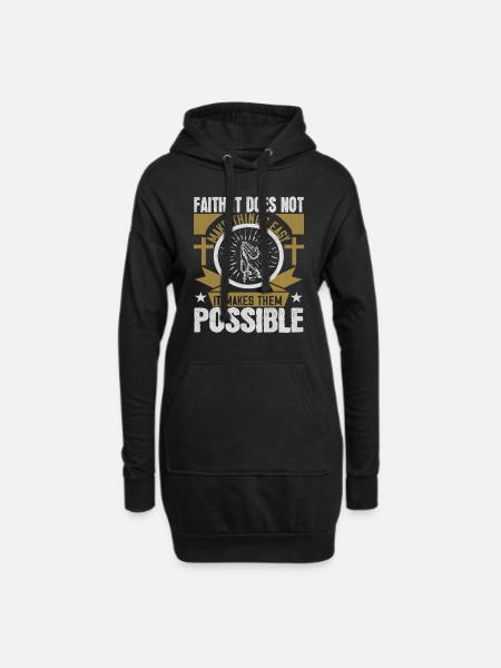 Christlicher Spruch – Geschenk für Christen - Hoodie-Kleid - Schwarz