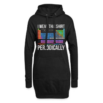 Tenue de chimie - Sweat-shirt à capuche long Femme - noir - Devant