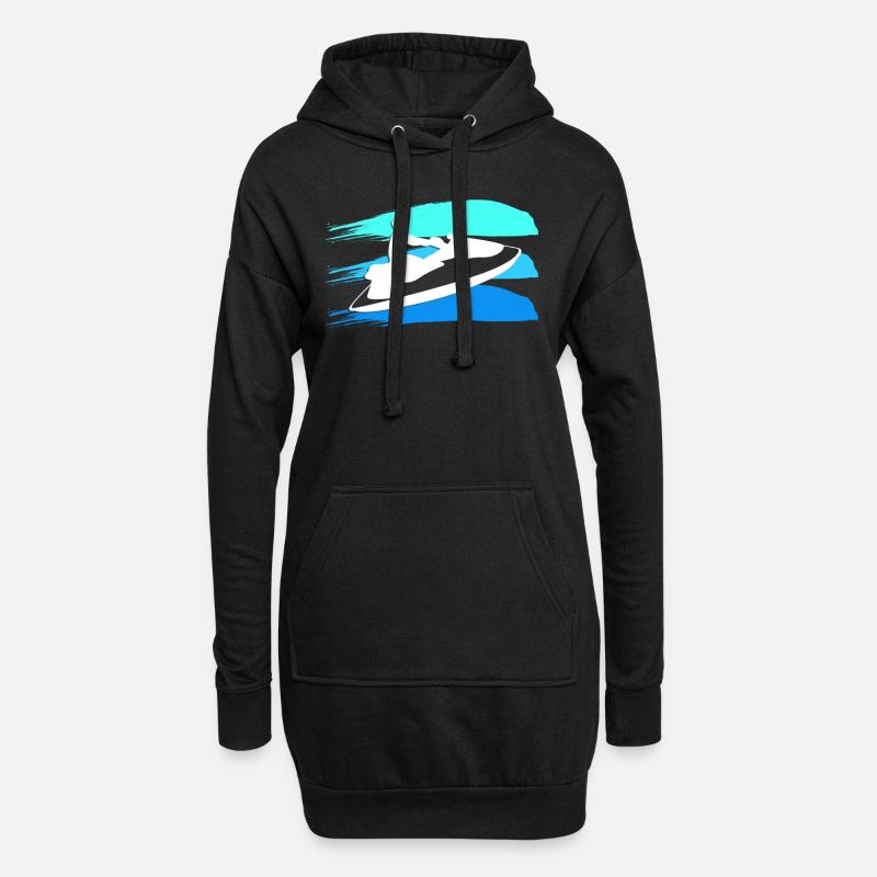 Jetski - Hoodie-Kleid - Schwarz