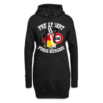 FREIE FAHRT FÜR FREIE BÜRGER Kein Tempolimit - Hoodie-Kleid - Schwarz - Vorne