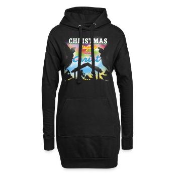 Weihnachten Christmas Begins with Christ Engel - Hoodie-Kleid - Schwarz - Vorne