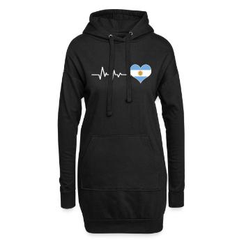 Argentine - Sweat-shirt à capuche long Femme - noir - Devant