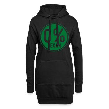 Anti-Vegan - Hoodie-Kleid - Schwarz - Vorne