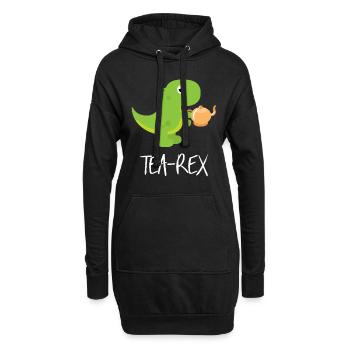 Tee - Hoodie-Kleid - Schwarz - Vorne