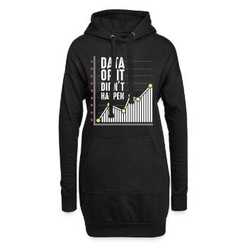 Daten Nerd Analytiker Statistiker Wissenschaftleri - Hoodie-Kleid - Schwarz - Vorne