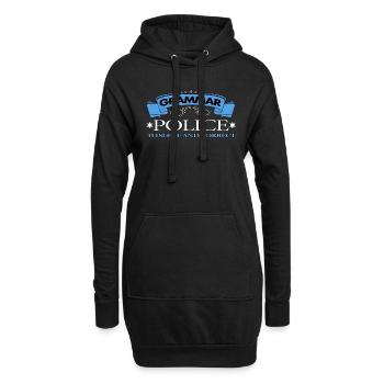 Police de grammaire pour servir et corriger - Sweat-shirt à capuche long Femme - noir - Devant