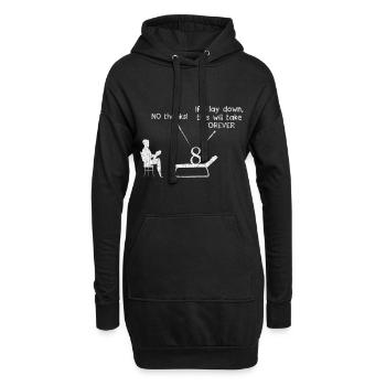 Huit 8 maths maths maths thérapeute - Sweat-shirt à capuche long Femme - noir - Devant