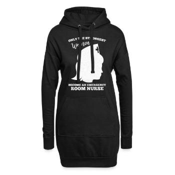 Notaufnahme Krankenschwester Krankenpflege - Hoodie-Kleid - Schwarz - Vorne