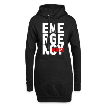 Notaufnahme Krankenschwester Krankenpflege - Hoodie-Kleid - Schwarz - Vorne