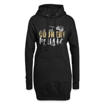Country Music - Sweat-shirt à capuche long Femme - noir - Devant