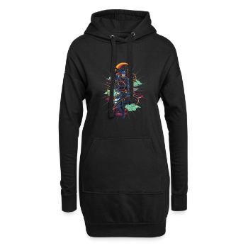 Ninja Manga Anime Cadeau Fans De Manga Japonais - Sweat-shirt à capuche long Femme - noir - Devant