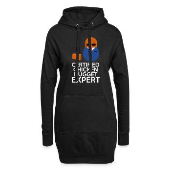 Nuggets de poulet Nugget Fast Food Food Gift - Sweat-shirt à capuche long Femme - noir - Devant