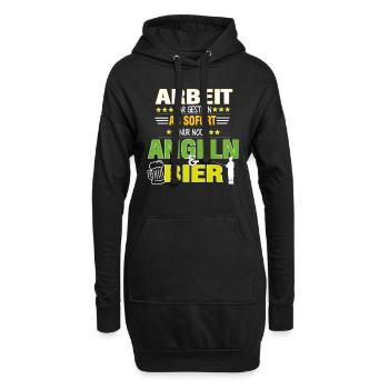 Retraité pêcheur pêcheur à la pêche et bière - Sweat-shirt à capuche long Femme - noir - Devant