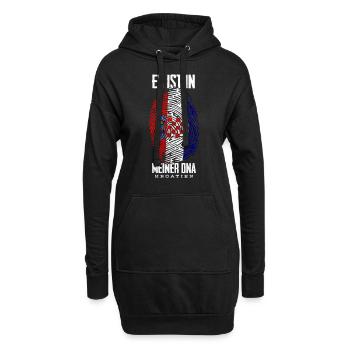 Kroatien - Hoodie-Kleid - Schwarz - Vorne