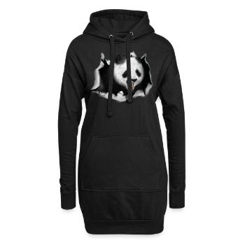 Panda Bear Breaking Through Clothes Gift Pandas - Hoodie Dress - black - Front