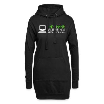 IT Computer IT Support IT Tickersystem - Sweat-shirt à capuche long Femme - noir - Devant