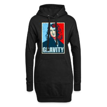 Isaac Newton - Hoodie-Kleid - Schwarz - Vorne