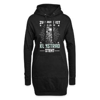 Kunstrad Spruch Geschenkidee - Hoodie-Kleid - Schwarz - Vorne