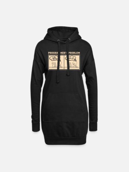 Programmierer Spruch Geschenk - Hoodie-Kleid - Schwarz