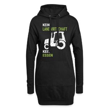 Keine Landwirtschaft kein Essen. Spruch für Bauern - Hoodie-Kleid - Schwarz - Vorne