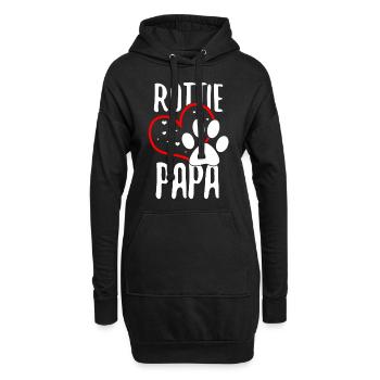Rottweiler - Hoodie-Kleid - Schwarz - Vorne