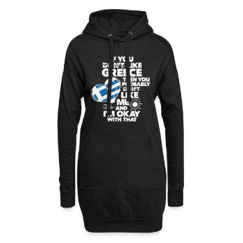 Griechenland - Hoodie-Kleid - Schwarz - Vorne