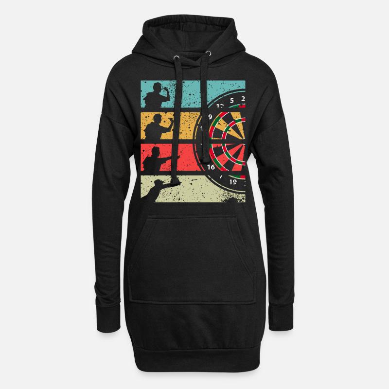Dart - Hoodie-Kleid - Schwarz
