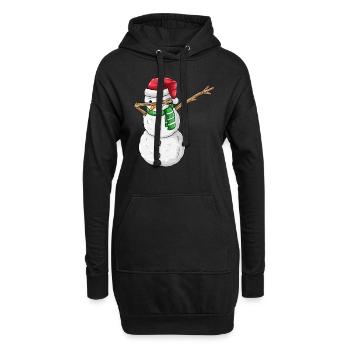 Enfants Bonhomme de neige Cadeau Noël - Sweat-shirt à capuche long Femme - noir - Devant