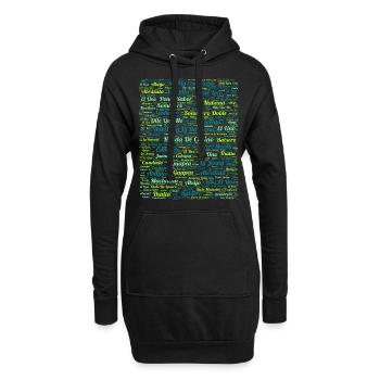 Rueda de Casino Salsa Kuba - Hoodie-Kleid - Schwarz - Vorne