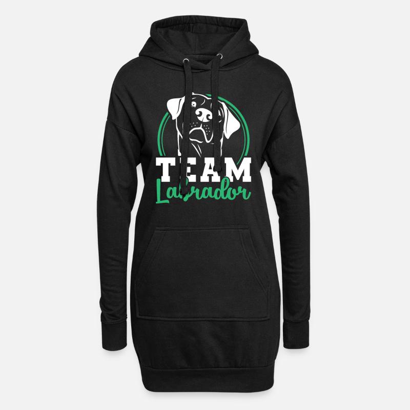 Labrador - Hoodie-Kleid - Schwarz